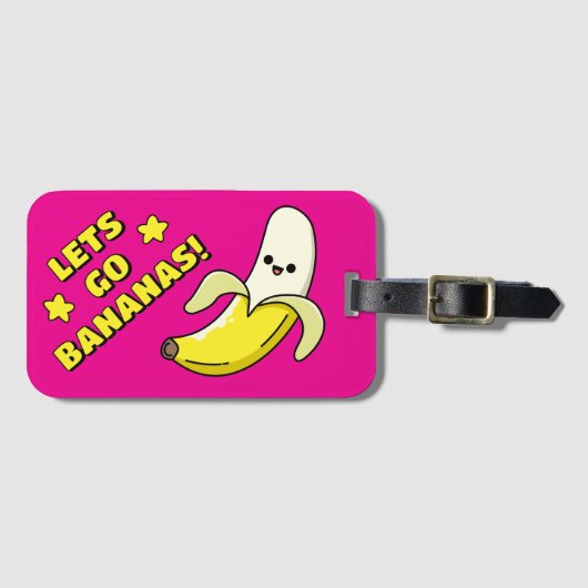 Laat de bananen los! bagagelabel (Voorkant (horizontaal))