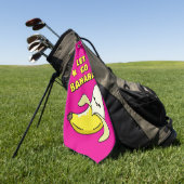 Laat de bananen los! golfhanddoek (Groen)