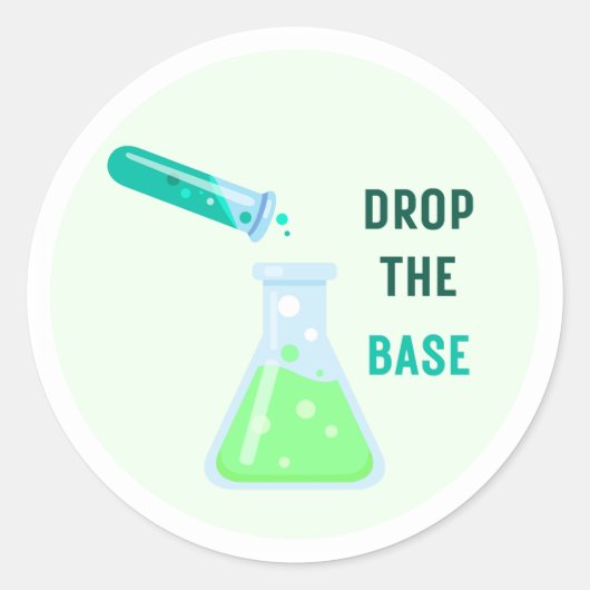Laat de Base vallen Ronde Sticker (Voorkant)