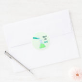 Laat de Base vallen Ronde Sticker (Envelop)