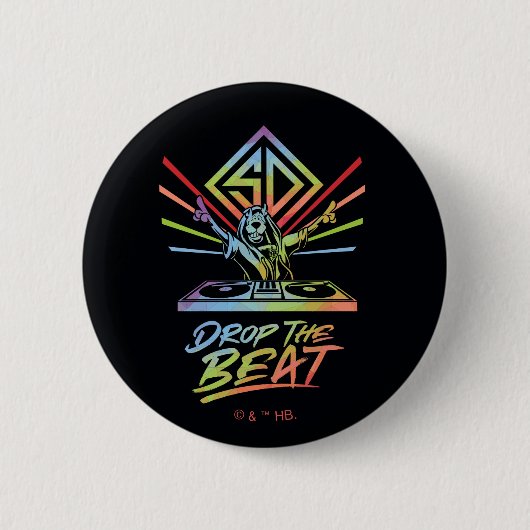 Laat de beat vallen: DJ Scooby-Doo Ronde Button 5,7 Cm (Voorkant)