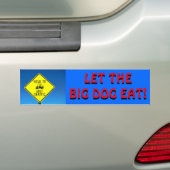 Laat de Big Dog Eat - Red Golf Cart Sticker (Op auto)