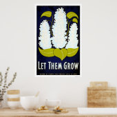 Laat de Bloem 1938 WPA groeien Poster (Keuken)