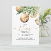 Laat de boom snoeien | kerstfeest kaart (Staand voorkant)