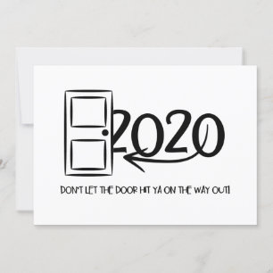 Laat de deur je niet raken op de weg naar Kerstmis Kaart