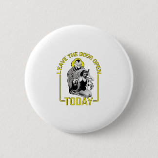Laat De Deur Vandaag Open Ronde Button 5,7 Cm