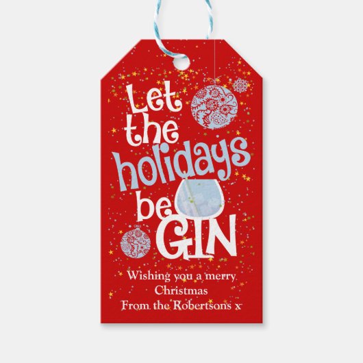 Laat de Feestdagen een grappig kerstfeest worden Cadeaulabel (Voorkant)