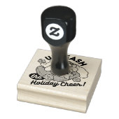 Laat de feestvreugde los - Schattigee hondenkerst Rubberstempel (Stempel)