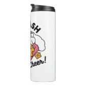 Laat de feestvreugde los - Schattigee hondenkerst Thermosbeker (Geroteerd rechts)