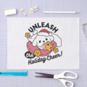 Laat de feestvreugde los - Schattigee hondenkerst Tissuepapier (Craft)