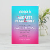 Laat de Flamingle Summer Pool Party 30th Birthday Kaart (Staand voorkant)