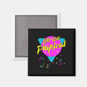 Laat de fysieke uitloopgym in de 80-jarigen lopen magneet (Voorkant / Achterkant)