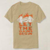 Laat de Gains met Motivation Succeswerkout Gym beg T-shirt (Design voorkant)