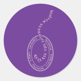 Laat de Goddess Classic Ronde Stickers los