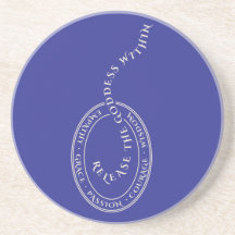 Laat de Godin vrij in Sandstone Onderzetter