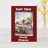 ** LAAT DE GOEDE TIJDEN BEGINNEN ** PENSIOEN HUMOR KAART (Gele Bloem)