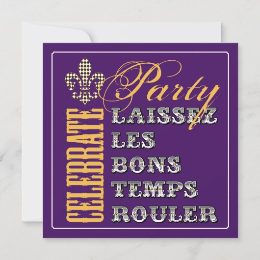 Laat de goede tijden rollen Feest Paars Kaart (Voorkant)