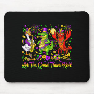 Laat de goede tijden rollen Mardi Gras Alligator R Muismat