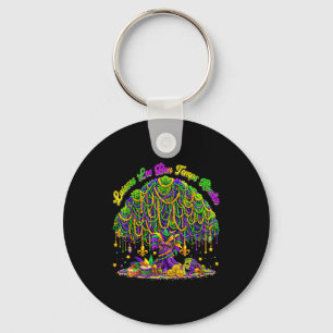 Laat De Goede Tijden Rollen Mardi Gras Boom Kralen Sleutelhanger