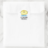 Laat de Gouda Times Roll Funny Cheese Pun Ronde Sticker (Tas)