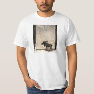 laat de hele sneeuw liggen in de nacht van John Ba T-shirt