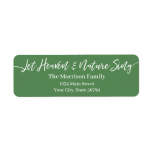 Laat de Hemel & de Natuur Groen wit manuscript Sin Etiket