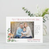 Laat de Hemel & de Natuur Kerstkaart Zingen (Staand voorkant)