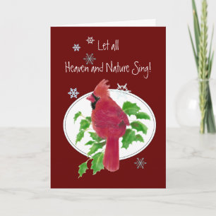 Laat de Hemel & de Natuur Schrift zingen Kerstmis Feestdagen Kaart