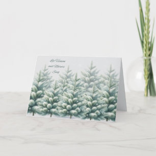 Laat de hemel en de natuur Kerstkaart zingen Kaart