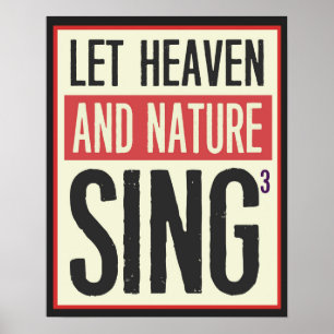 Laat de hemel en Natuur Sing Vintage Poster