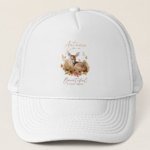 Laat de herfst gaan trucker pet