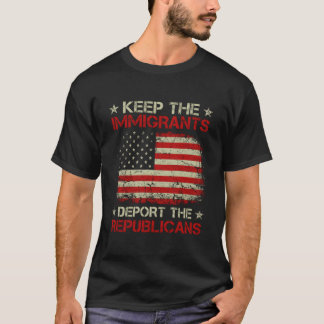 Laat de immigranten de republikeinen uitzetten t-shirt