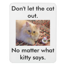 Laat de kat niet uit.