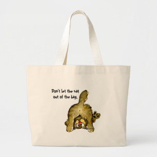 Laat de kat niet uit het Tas. Grote Tote Bag