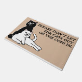 Laat de katten of de koppen niet in deurmat (Schuin)