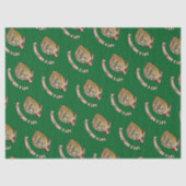 Laat de kerstschildpad met de kerstman die de kers tissuepapier (Voorkant)