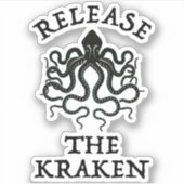 Laat de Kraken vrij Sticker (Voorkant)