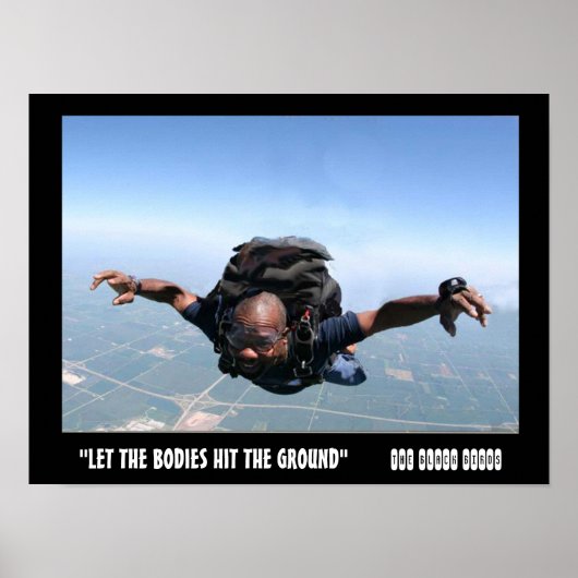 Laat de lichamen de grond raken poster (Voorkant)