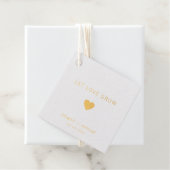 Laat de liefde groeien Modern Gold Foil Wedding Bedankjes Labels (Met doos)