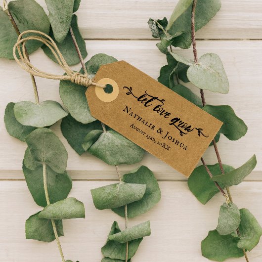 Laat de Liefde Grow de Band van het Borstelmanuscr Rubberstempel