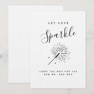 Laat de liefde schitteren moderne minimalistische kaart
