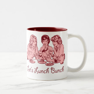 Laat de Lunch Bunch 50 retro grafisch Tweekleurige Koffiemok