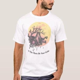 Laat de Maan Gids, Wolf op Maan & Hand Lettered T-shirt