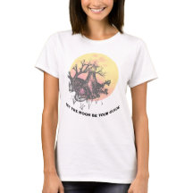 Laat de Maan Gids, Wolf op Maan Rustieke Letters