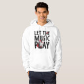 Laat de muziek elektrisch gitaar spelen hoodie (Voorkant volledig)