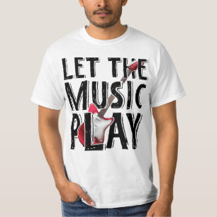 Laat de muziek elektrisch gitaar spelen t-shirt