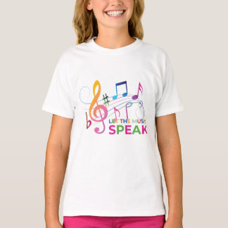 Laat de muziek spreken, muzieknoten t-shirt