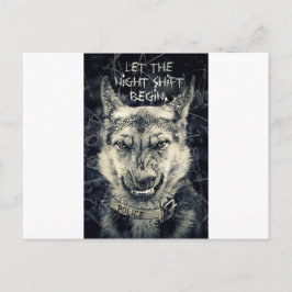 laat de nachtdienst beginnen briefkaart