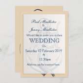 laat de nautische trouwuitnodiging voor het zeile kaart (Voorkant / Achterkant)