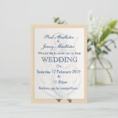 laat de nautische trouwuitnodiging voor het zeile kaart (Staand voorkant)